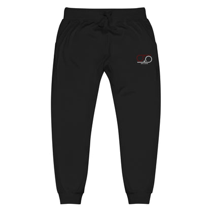 Embroidered Brand Logo Jogger: Black